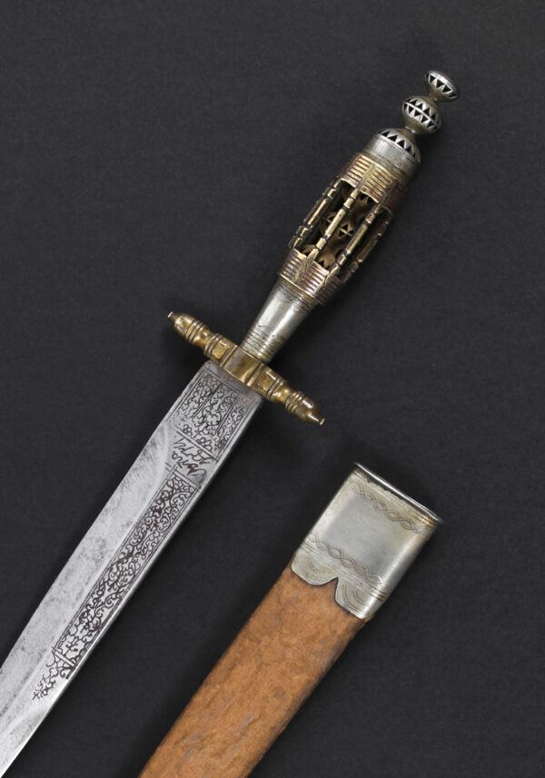 Cuchillo de Farolillos, combinando latón y alpaca. Albacete, "Año 1874". - Imagen 3