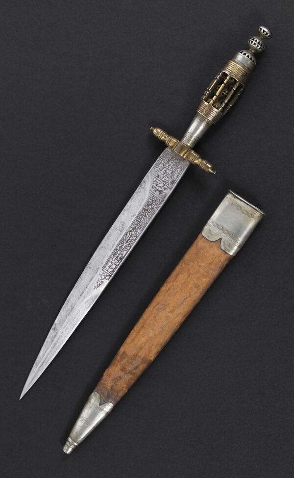 Cuchillo de Farolillos, combinando latón y alpaca. Albacete, "Año 1874". - Imagen 2