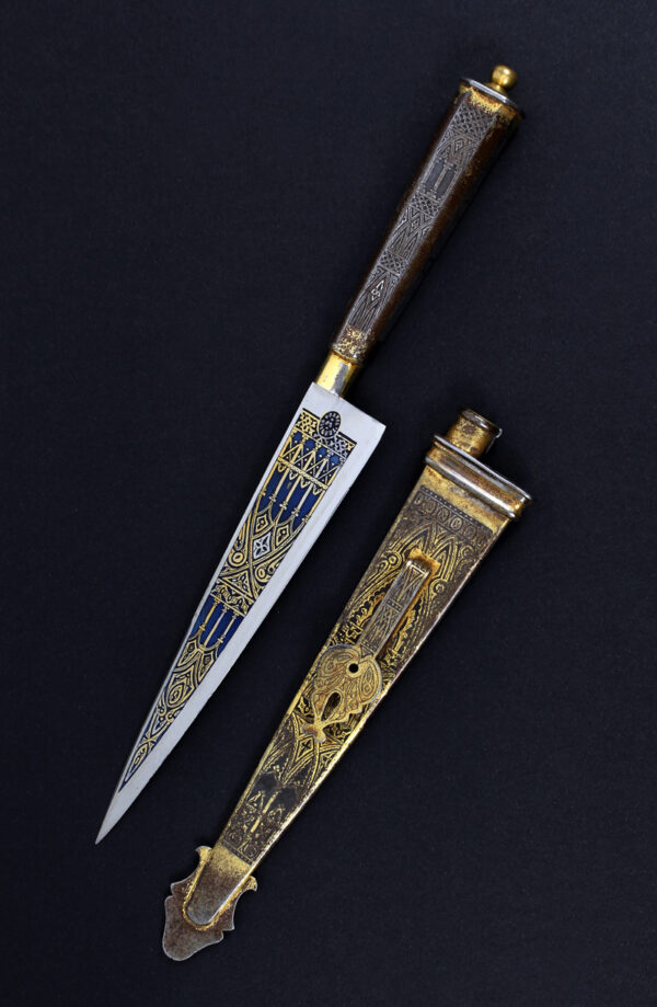 Cuchillo de Toledo damasquinado, 1era mitad siglo XX. - Imagen 3