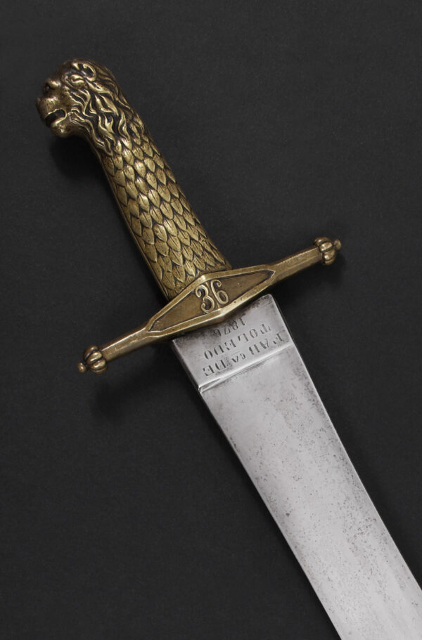 Machete de Gastador de Infantería, modelo 1843, regimiento 36. Toledo, año de fabricación 1876. - Imagen 2