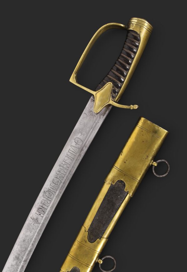 Sable de Oficial "VINCERE O MORIRE" de la República de Génova, periodo revolucionario, hacia 1790.