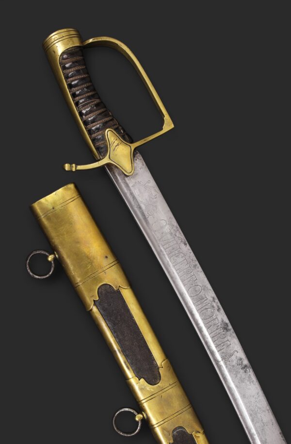 Sable de Oficial "VINCERE O MORIRE" de la República de Génova, periodo revolucionario, hacia 1790. - Imagen 2
