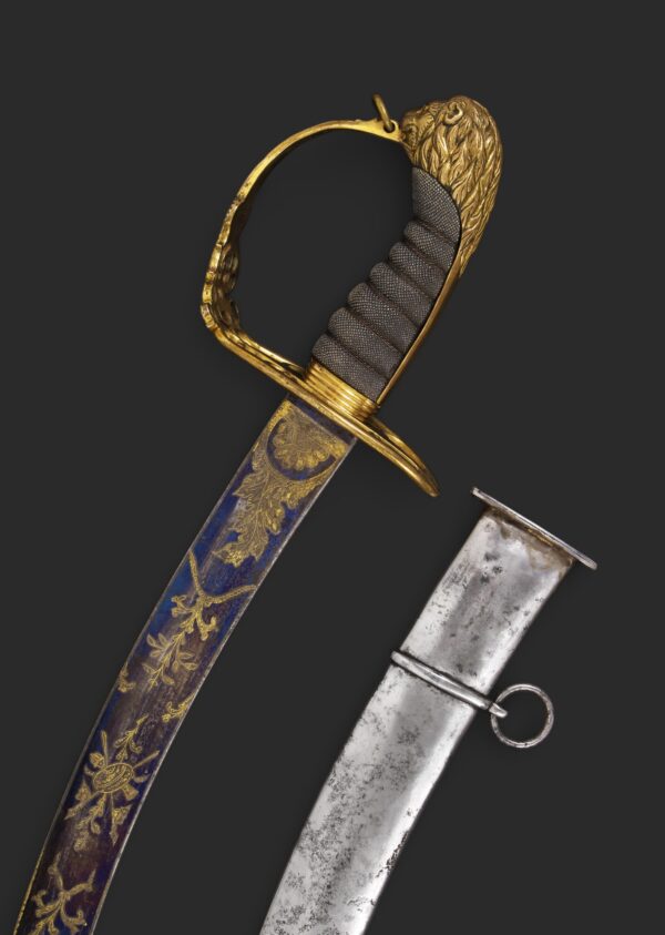 Sable inglés modelo 1803 para Oficial de Infantería. Época Jorge III, 1801-1820.
