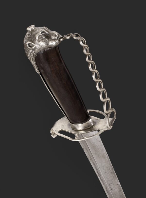 Sable de montería, en plata. España, siglo XVIII.